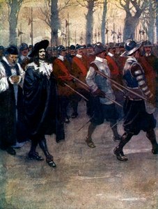 Charles le Roi marchant pour la dernière fois dans les rues de Londres, 1649, 1905 - A. S. Forrest