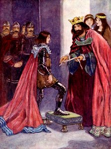 Le roi a fait du Prince Noir un chevalier de l