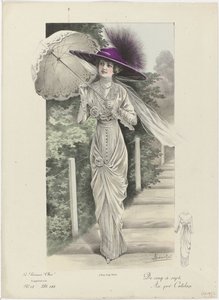 La Femme chic, Supplément, ca. 1912, No. 18, Pl. 184 : De cinq à sept - A. Souchel