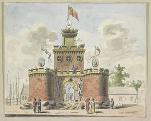 Armes générales, décoration sur la place Kadijksplein, 1795