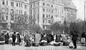 Grand marché aux fleurs, Budapest, Hongrie - A. W. Cutler