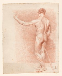 Homme nu debout, vu de dos