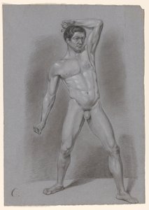 Homme nu debout, vu de face - A. Waterloo (attributed to)