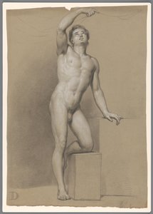 Homme nu debout, vu de face