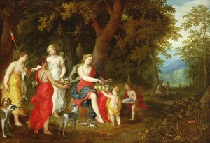 Diane et ses servantes, après la chasse, 1626 - A. and Balen, H. van Govaerts