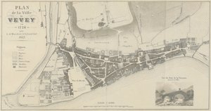 Plan de la ville de Vevey en 1726