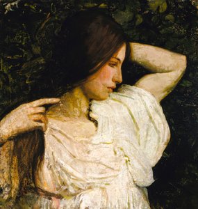 Fille arrangeant ses cheveux, 1918-1919 - Abbott Handerson Thayer