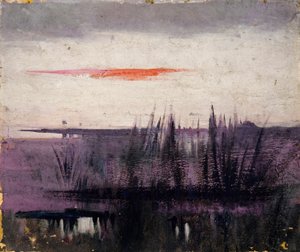 Le ciel simulé par les flamants blancs étude pour le livre, La dissimulation de la coloration dans le règne animal - Abbott Handerson Thayer