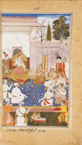 Bhishma conseille Yudhishthira sur la nature des quatre varnas, ou castes, 1598 - Abdul Rahim Khan I Khana