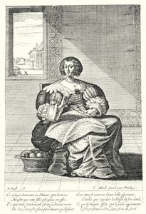 La Brodeuse - Abraham (after) Bosse