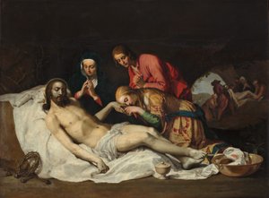 Dutch : La lamentation du Christ (Marc 15:41) La lamentation du Christ - Abraham Bloemaert