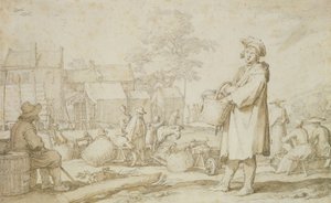 Scène de marché