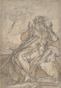 Saint Paul assis, avec sa conversion en arrière-plan - Abraham Bloemaert