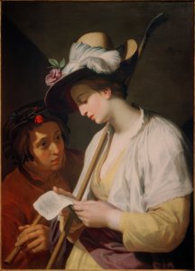 Bergère avec un poème