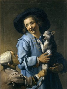 Jeunes jouant avec le chat