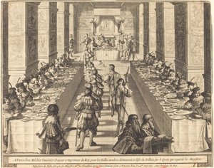 Banquet donné par le roi aux nouveaux chevaliers - Abraham Bosse