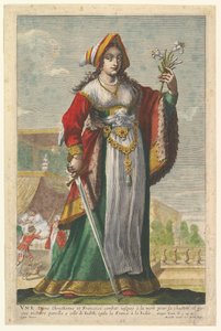 Judith française, une illustration de La Galerie des femmes fortes de Pierre Le Moyne, 1647