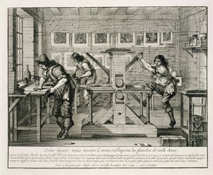 Presse à imprimer française, 1642 - Abraham Bosse