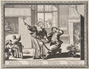 La Batteuse de mari, vers 1633 (eau-forte et gravure) - Abraham Bosse