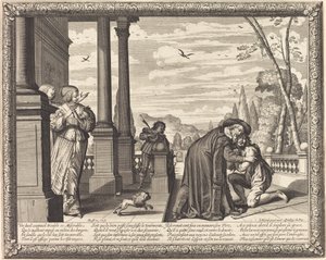Le fils prodigue reçu par son père - Abraham Bosse
