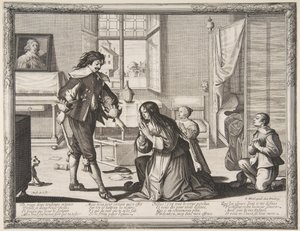 Le batteur de femme, vers 1633 - Abraham Bosse