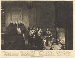 Les vierges sages devant le feu