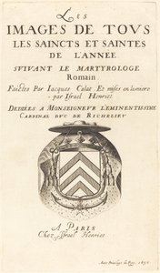 Page de titre pour "Le Calendrier des Saints" de Callot - Abraham Bosse