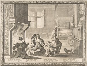 Visite de la nourrice, 1633 - Abraham Bosse