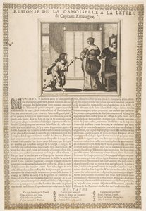 Réponse de la jeune fille à la lettre du capitaine - Abraham Bosse