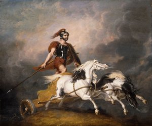 Le char de Cuthullin : "Le char de guerre arrive comme la flamme de la mort" - Abraham Cooper