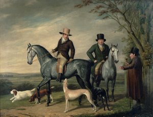 Deux Gentilshommes sur des Chasseurs Gris
