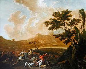 Une partie de chasse - Abraham Danielsz. Hondius
