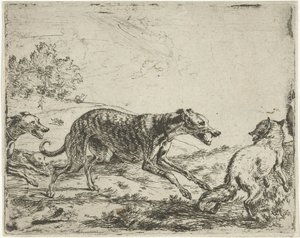 Renard et les trois chiens