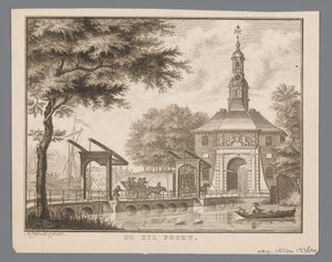 Vue de la porte Zijl à Leyde (De Zyl Poort) - Abraham Delfos