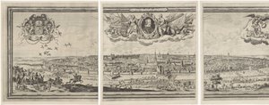 Vue de Bruxelles en trois parties (Bruxella nobilissima Brabantiae civitas ano 1640) - Abraham Dircksz. Santvoort