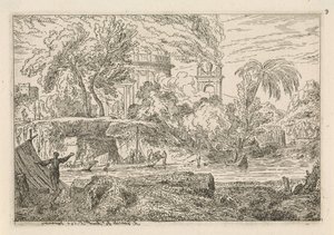Paysage arcadien avec arc de triomphe (Paysages classiques)