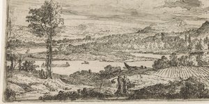 Paysage avec rivière - Abraham Genoels