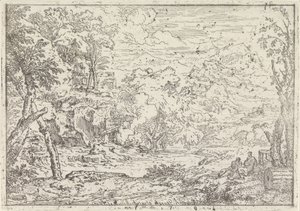 Paysage avec ruines - Abraham Genoels