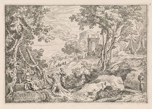 Paysage avec temple (Paysages classiques)