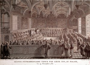 Première de la Révolution française : Session extraordinaire tenue par Louis XVI au Palais de Versailles, 19 novembre - Abraham Girardet