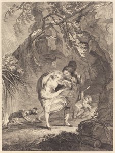 Le coup de vent - Abraham Girardet after Antoine Lebel