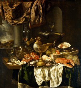 Nature morte avec paysage, 1650s