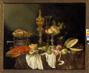 Nature morte avec un homard et une dinde