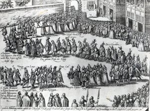 Procession pour le mariage de Frédéric V, Électeur Palatin et Princesse Élisabeth, c.1613 - Abraham Hogenberg