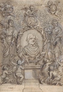 Conception pour une page de titre, 17ème siècle - Abraham Jansz van Diepenbeeck