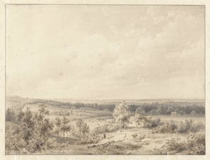 Vue vers Alkmaar depuis la dune à Schoorl - Abraham Johannes Couwenberg