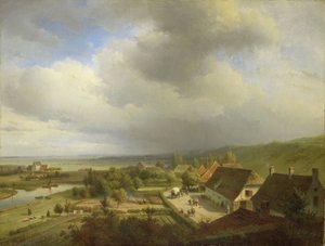 Paysage vallonné près de Wageningen - Abraham Johannes Couwenberg