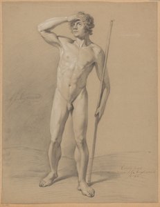 Homme nu debout, vu de face (1er prix 1810) - Abraham Johannes Ruytenschildt