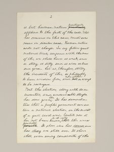 Manuscrit autographe du discours de victoire électorale de Lincoln en tant que président, prononcé à Washington D.C., depuis la fenêtre de la Maison Blanche le soir du 10 novembre - Abraham Lincoln