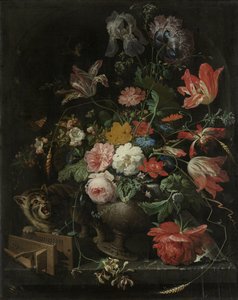 Le bouquet renversé - Abraham Mignon